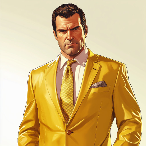 Various GTA-style portrait variations with characteristic game elements