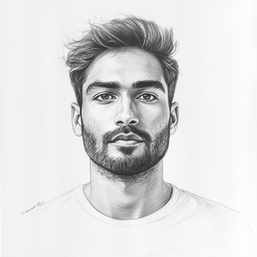 Male pencil portrait