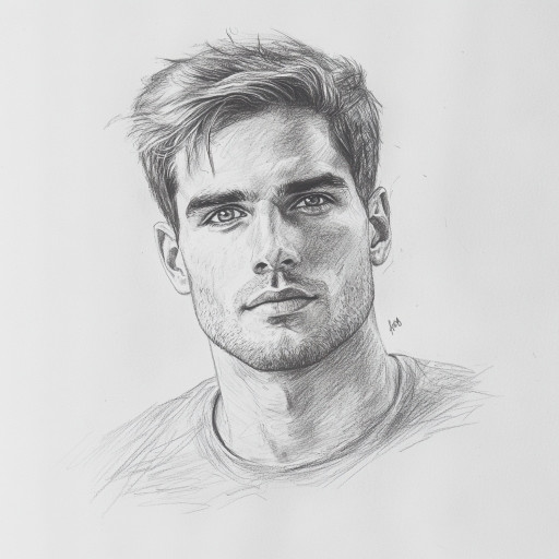 Various examples of presenting and using men's pencil portraits in interiors and as gifts