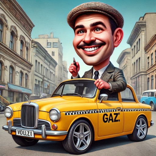 portrait of a smiling taxi driver in professional uniform