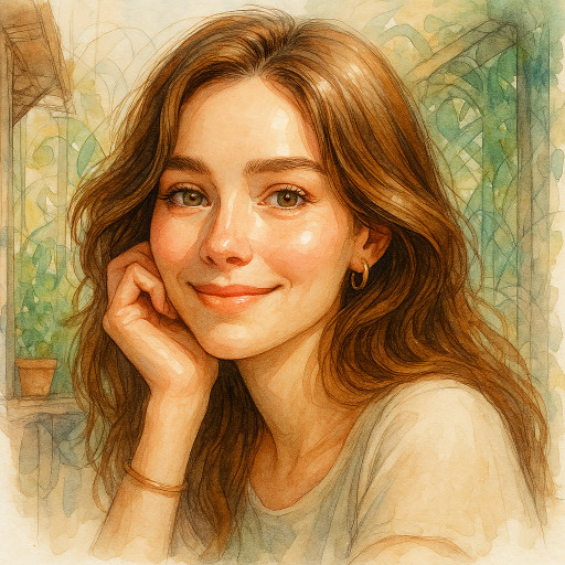 The process of converting a photograph into a watercolor portrait