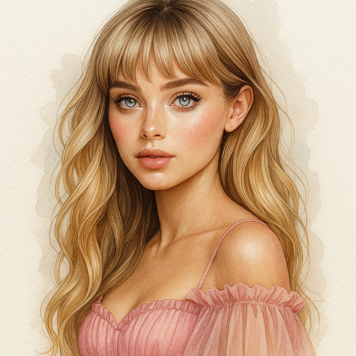 Watercolor portrait options in various styles