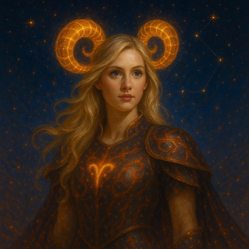 cosmic portrait with elements of astrology and the zodiac
