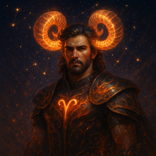cosmic portrait with elements of astrology and the zodiac