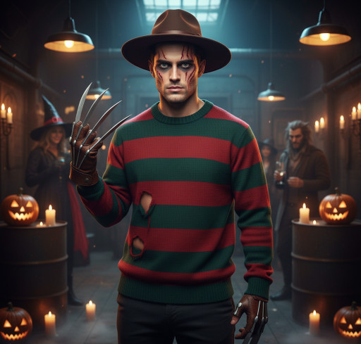 Zombie portrait created by AI for Halloween