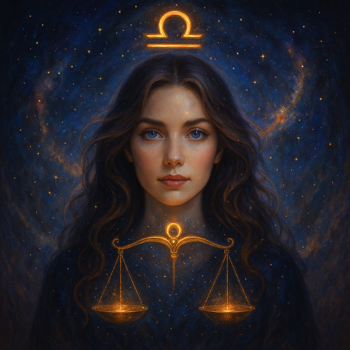 caricature with a zodiac sign and astrological symbols