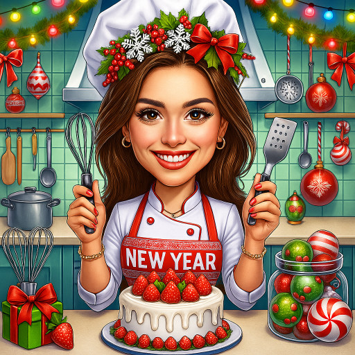Fun New Year caricatures and cartoons from photos