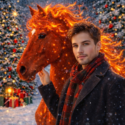 Creating a New Year portrait from a photo with AI