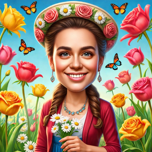 Caricatures and Portraits from Photos for International Women's Day