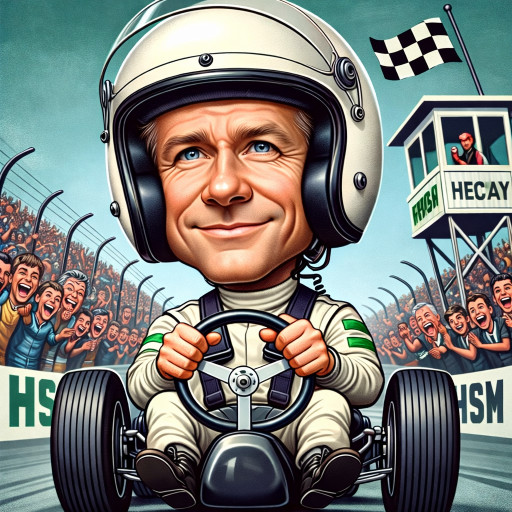 Funny caricature of a man for April Fools' Day