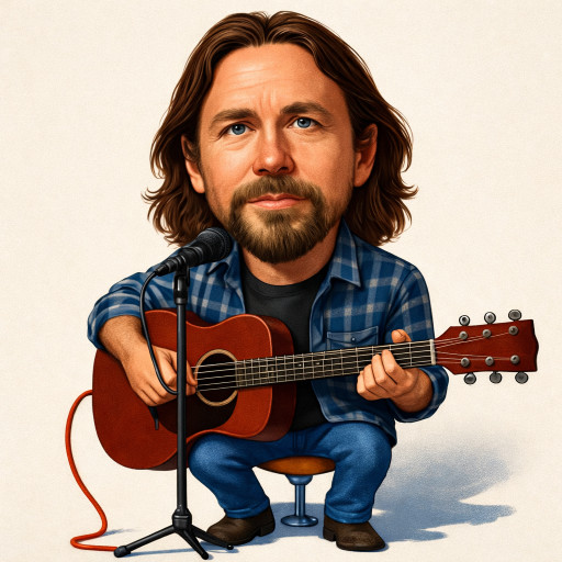 Finished caricature gift for a man on April Fools' Day