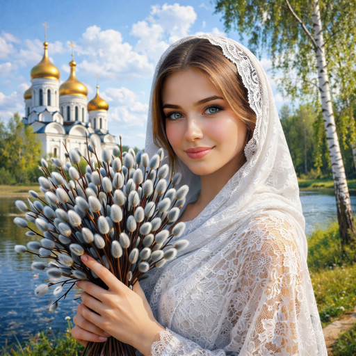 Easter AI portrait with festive elements and vibrant colors