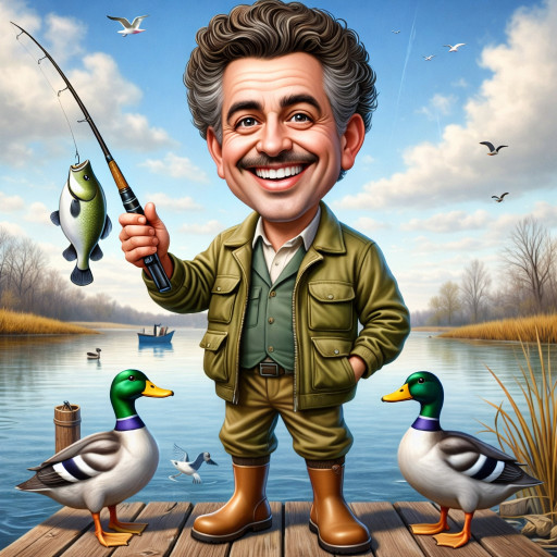 Caricature of Hunters and Fishermen