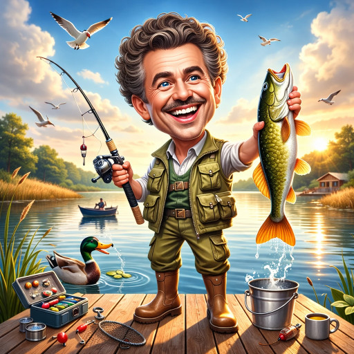 Caricature of Hunters and Fishermen