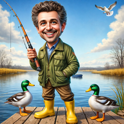 Caricature of Hunters and Fishermen