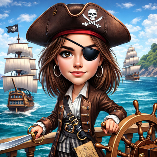 Framed caricature gift for a woman on April Fools' Day