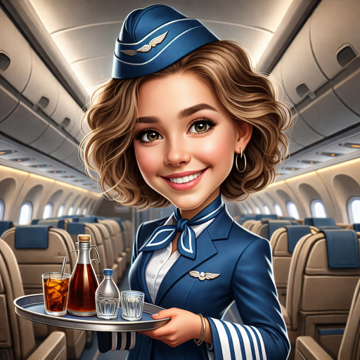 Framed caricature gift for a woman on April Fools' Day