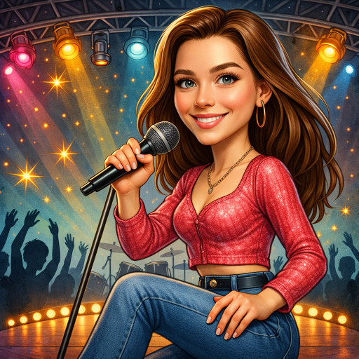 Creative caricature for a woman on April 1