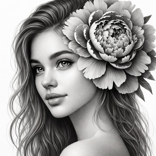 A collection of women's pencil portraits in various styles, from romantic to classical academic
