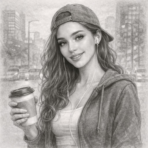 Examples of styling and using women's pencil portraits in interiors and as gifts
