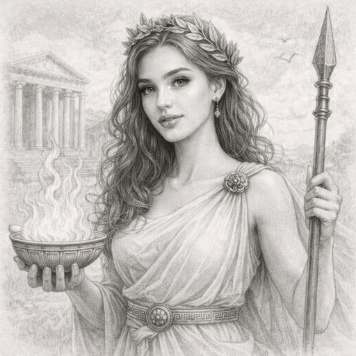 Detailed rendering of a woman's pencil portrait with special attention to the eyes, hair, and soft facial lines