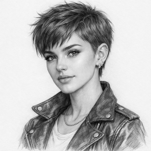 A comparison of a woman's photo and the pencil portrait created from it, demonstrating accurate feature rendering and artistic transformation