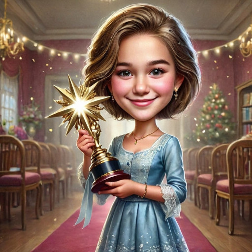 A series of AI portraits of a daughter in different artistic styles