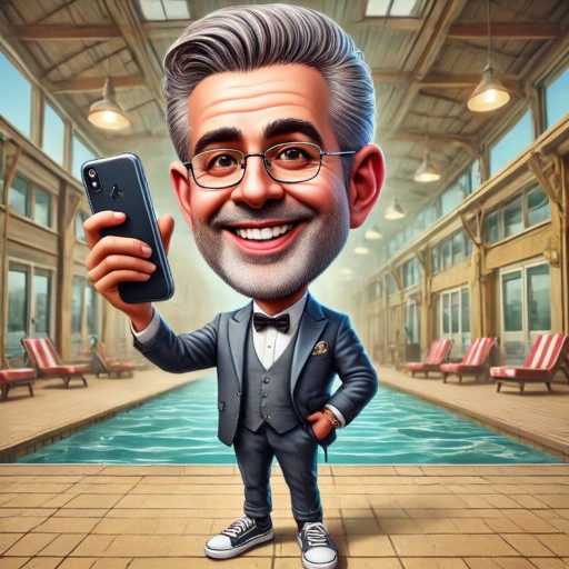 caricature of a company director in a business style
