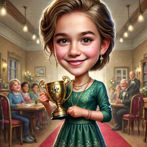 A series of AI portraits of a daughter in different artistic styles