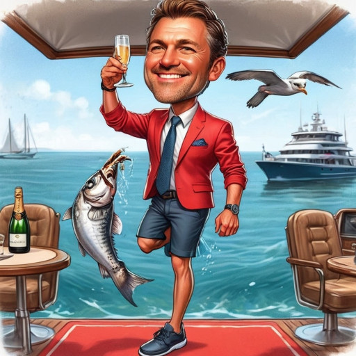 caricature of a company director in a business style