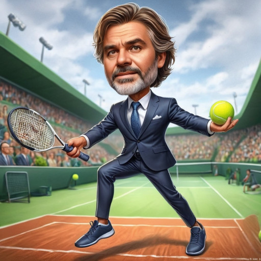 examples of executive caricatures in different styles